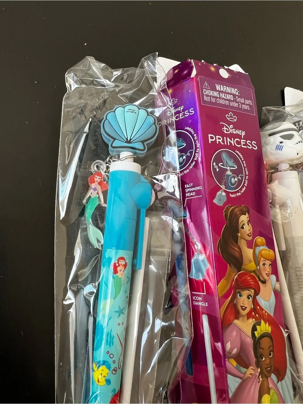 Disney & Star Wars Novelty Pen 3-Piece Bundle - 3D Spinner & Stitch 10-Color
